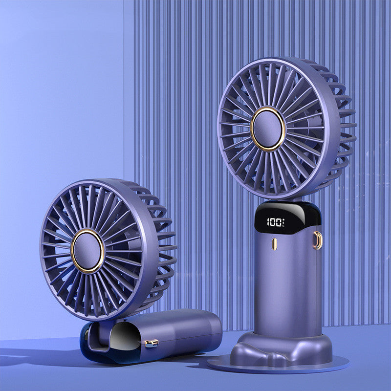 Usb Mini Portable Digital Display Electric Fan - PEAMANS