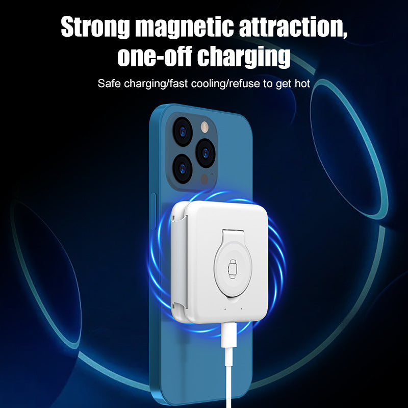 3-in-1 Folding Magnetic Wireless Charger - PEAMANS