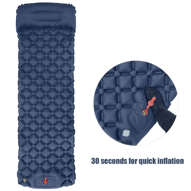 Outdoor Inflatable Camping Mattress With Pillows - PEAMANS