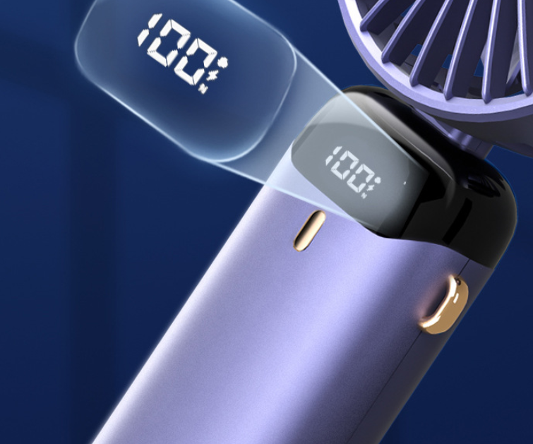 Usb Mini Portable Digital Display Electric Fan - PEAMANS