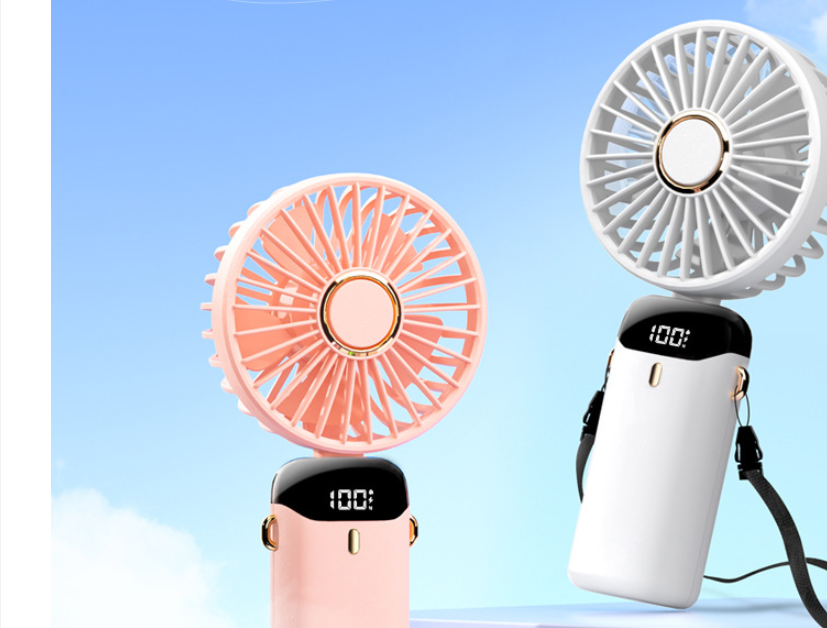 Usb Mini Portable Digital Display Electric Fan - PEAMANS