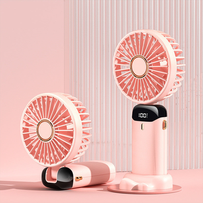 Usb Mini Portable Digital Display Electric Fan - PEAMANS