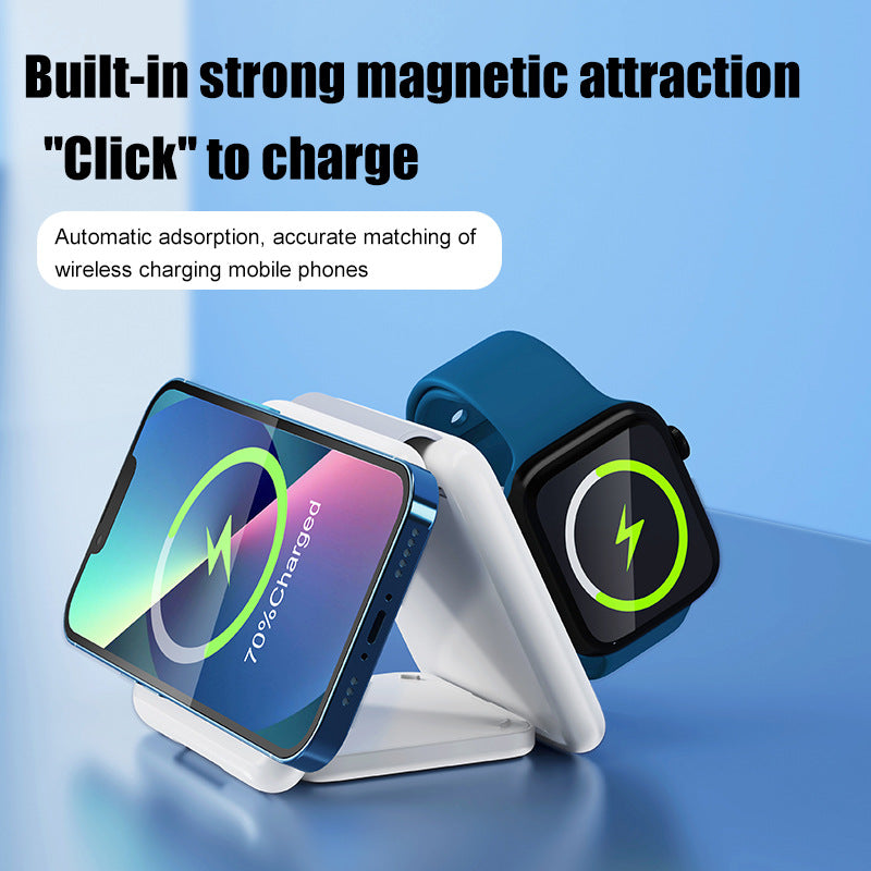3-in-1 Folding Magnetic Wireless Charger - PEAMANS