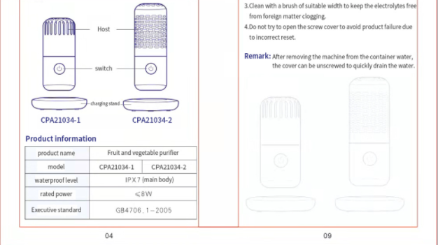Portable Household Food Purifier Machine - PEAMANS